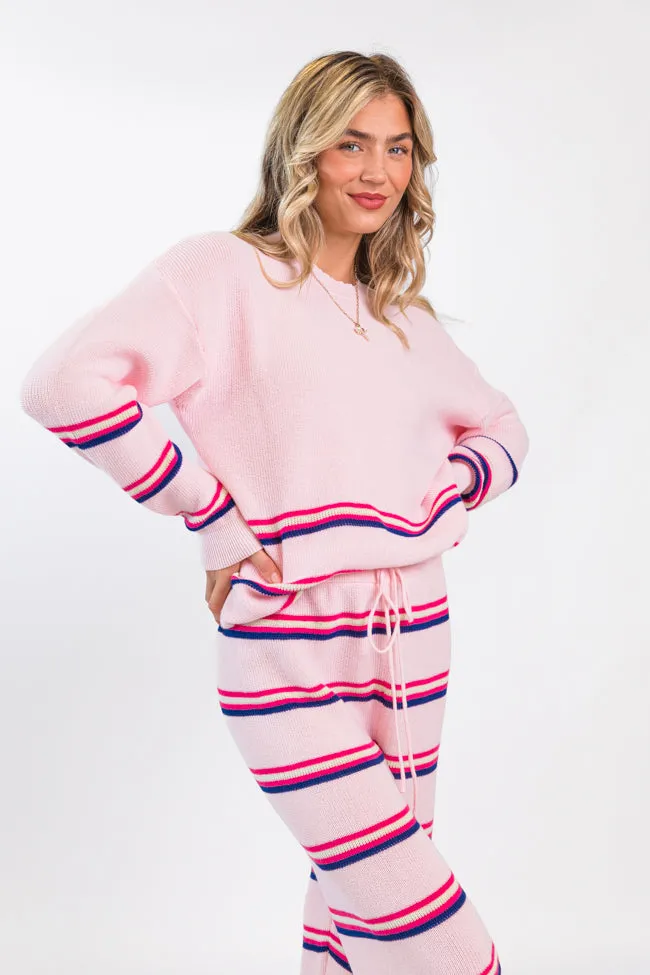 Seeing Stripes Pink and Purple Striped Sweater FINAL SALE sold by Pink Lily product image thumbnail 2