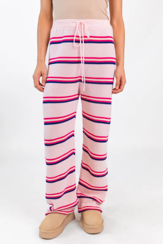 Seeing Stripes Pink and Purple Multi Striped Knit Pants sold by Pink Lily