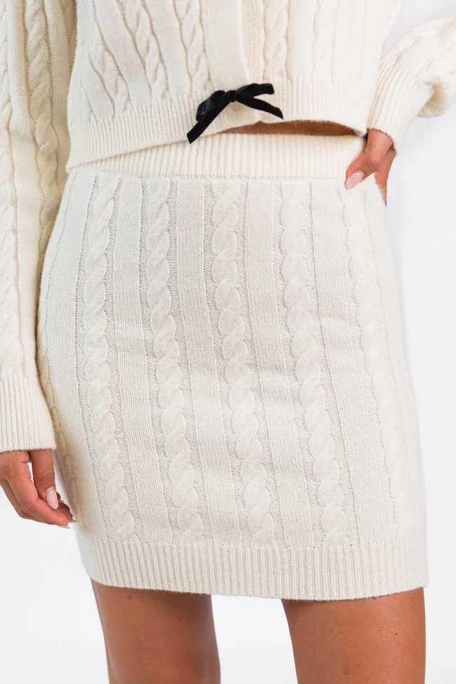 There's Always Hope Cable Knit Mini Skirt FINAL SALE sold by Pink Lily