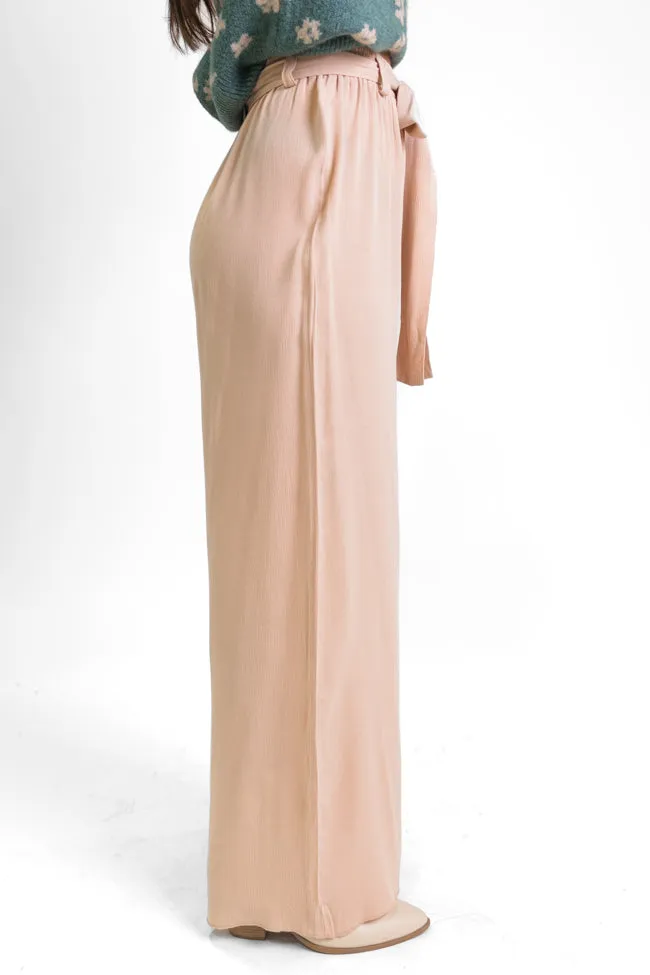 From My Heart Beige Waist Tie Belt Pants FINAL SALE sold by Pink Lily product image thumbnail 3