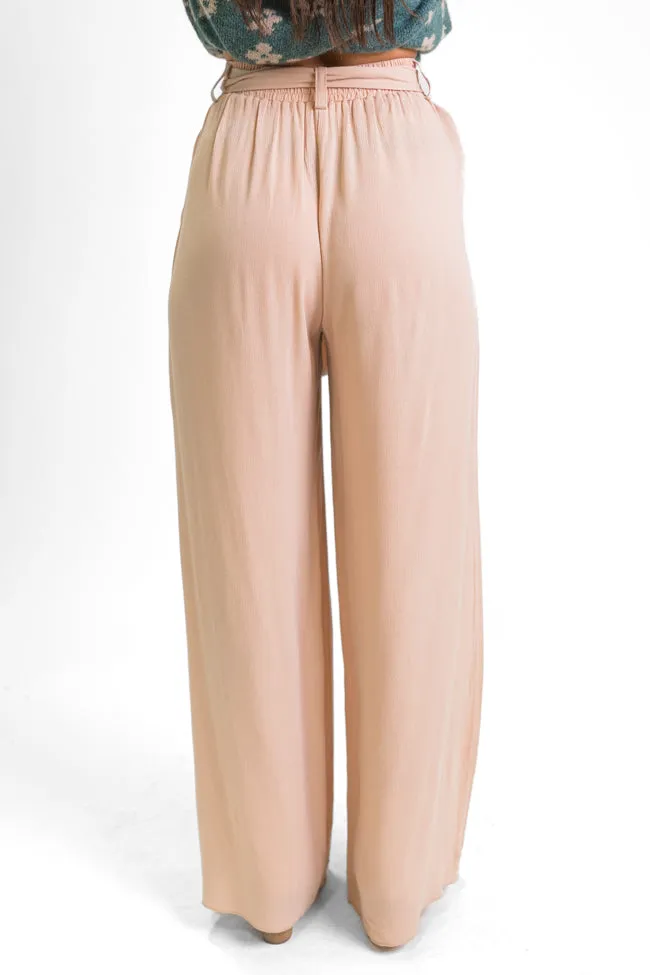 From My Heart Beige Waist Tie Belt Pants FINAL SALE sold by Pink Lily product image thumbnail 4