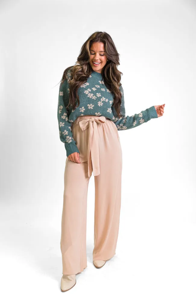 From My Heart Beige Waist Tie Belt Pants FINAL SALE sold by Pink Lily product image thumbnail 2