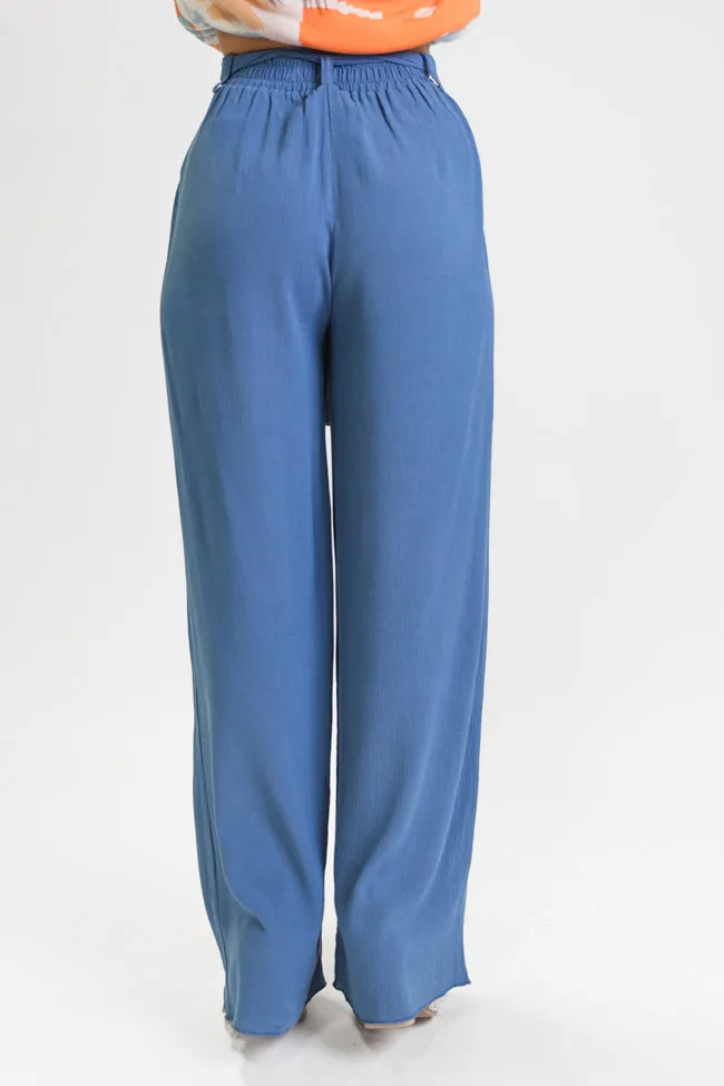 From My Heart Navy Waist Tie Belt Pants FINAL SALE sold by Pink Lily product image thumbnail 4