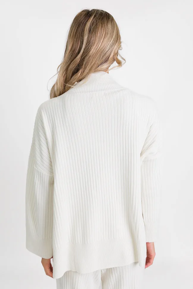 Good To Go Cream Mock Neck Ribbed Sweater FINAL SALE sold by Pink Lily product image thumbnail 5