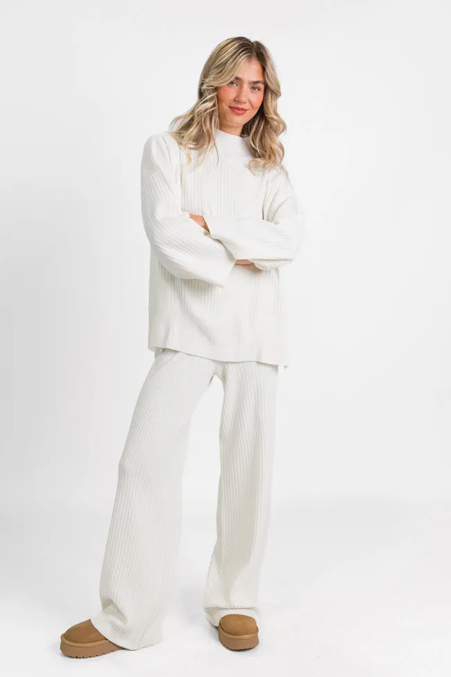 Good To Go Cream Mock Neck Ribbed Sweater FINAL SALE sold by Pink Lily product image thumbnail 2