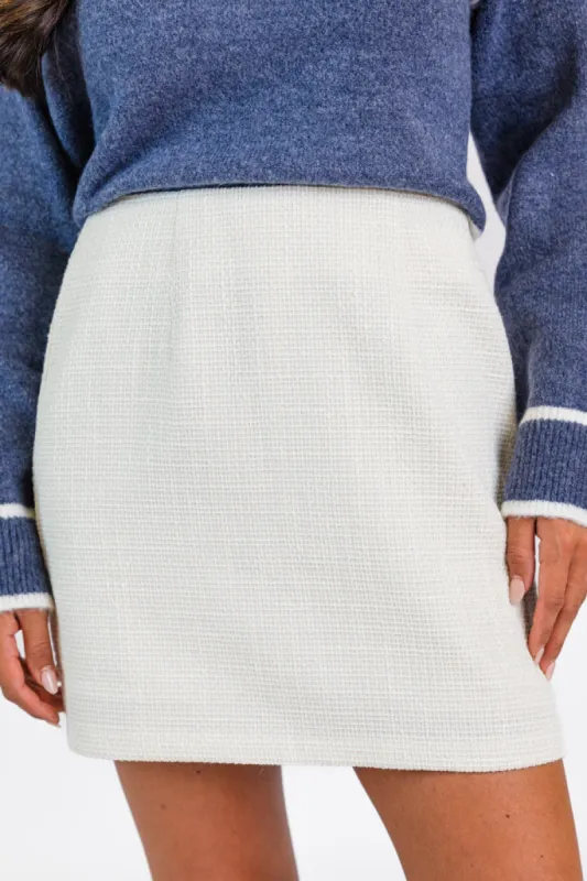 This Time Ivory Tweed Skort FINAL SALE sold by Pink Lily