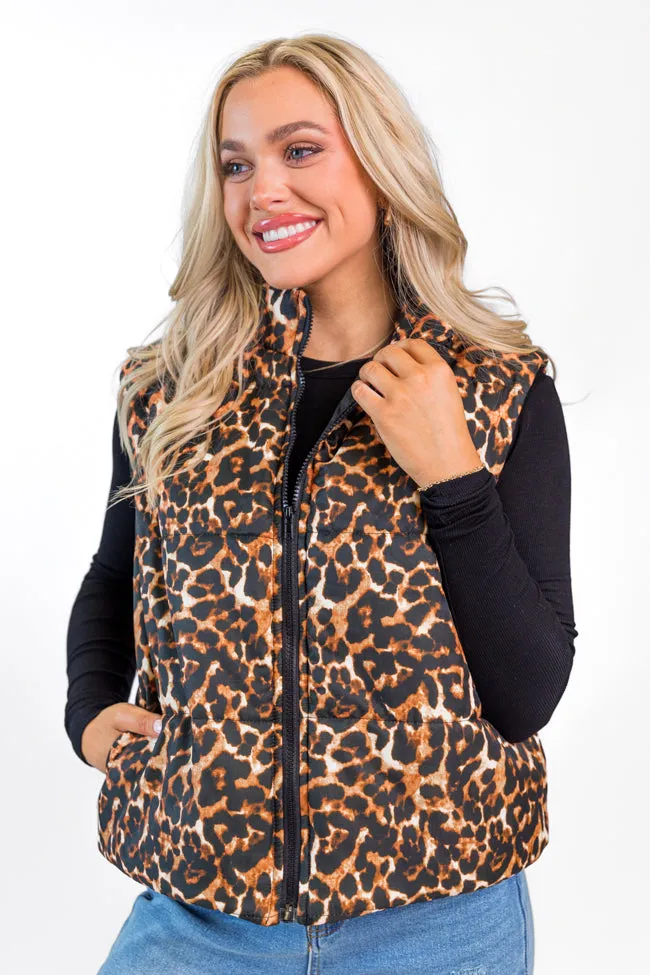 Set Out In Untamed Elegance Puffer Vest FINAL SALE sold by Pink Lily