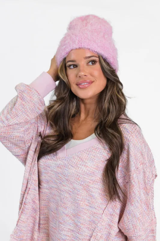 Light Pink Wool Beanie DOORBUSTER sold by Pink Lily