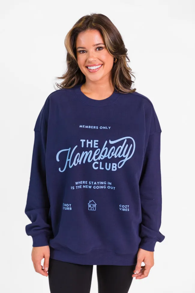 The Homebody Club Navy Graphic Sweatshirt FINAL SALE sold by Pink Lily product image thumbnail 4