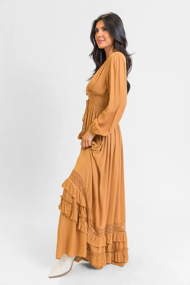 Lucky To Have You Camel Maxi Dress FINAL SALE sold by Pink Lily product image thumbnail 4