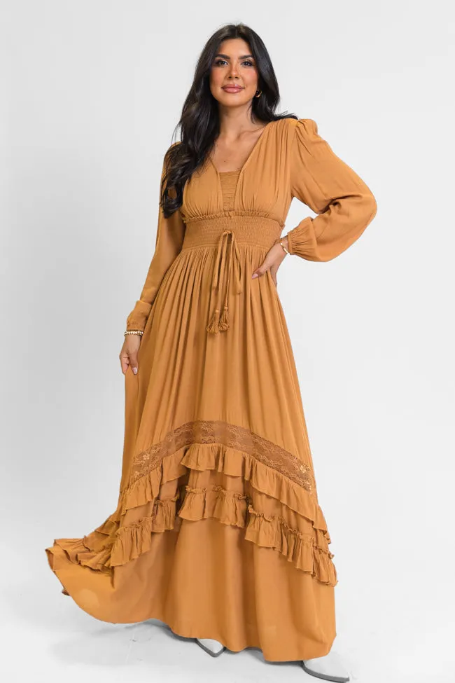 Lucky To Have You Camel Maxi Dress FINAL SALE sold by Pink Lily product image thumbnail 2