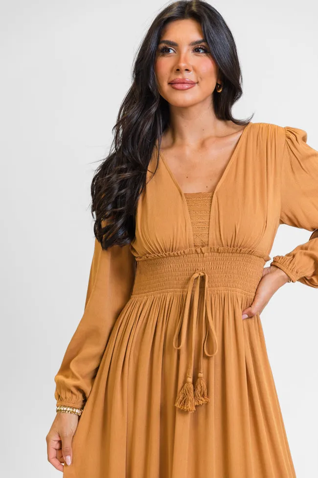Lucky To Have You Camel Maxi Dress FINAL SALE sold by Pink Lily product image thumbnail 3