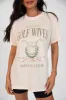 Golf Wives Cream Oversized Graphic Tee sold by Pink Lily