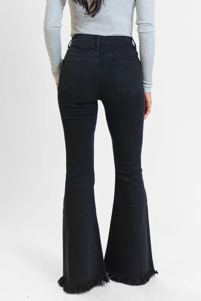 Maren Black Wash Stretchy Flare Jeans FINAL SALE sold by Pink Lily product image thumbnail 4