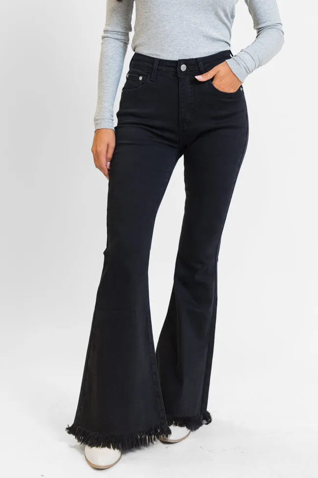 Maren Black Wash Stretchy Flare Jeans FINAL SALE sold by Pink Lily product image thumbnail 2