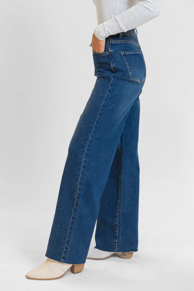 Kelsea Dark Wash Wide Leg Jeans sold by Pink Lily product image thumbnail 3