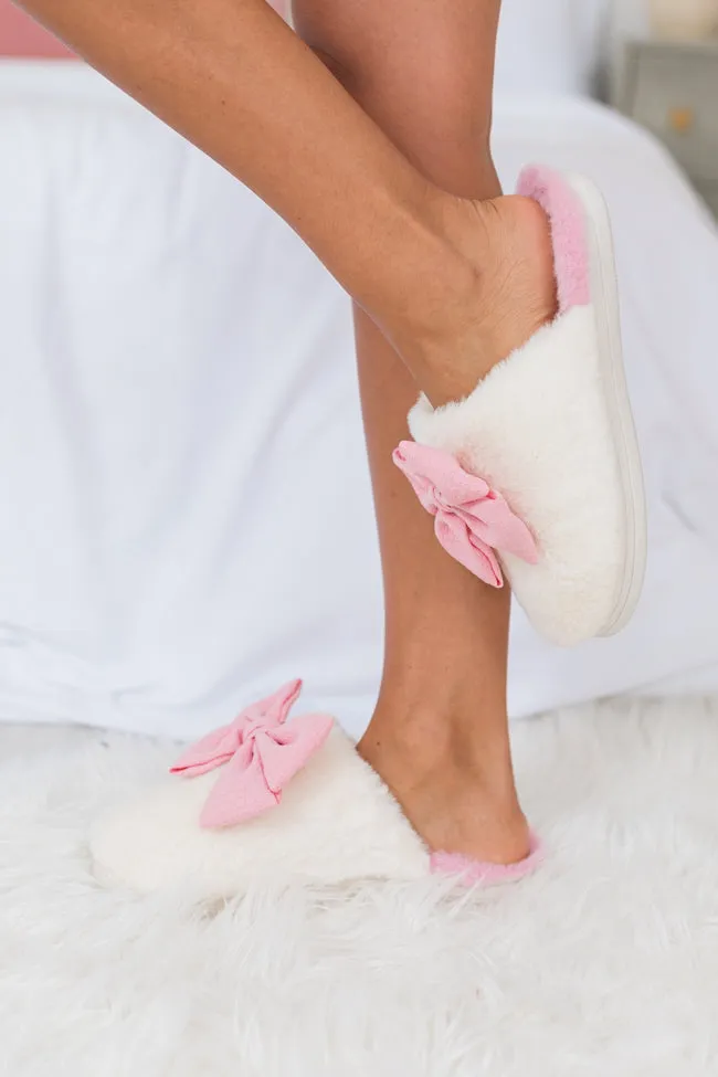 Pink Fur Bow Slippers sold by Pink Lily product image thumbnail 2