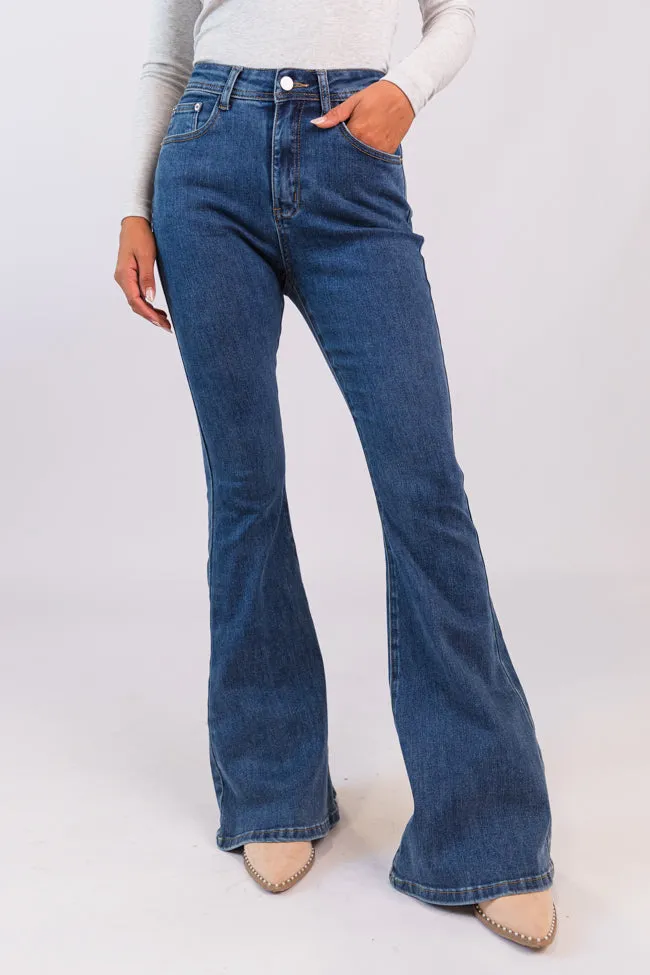 Maren Dark Wash Stretchy Flare Jeans FINAL SALE sold by Pink Lily product image thumbnail 2
