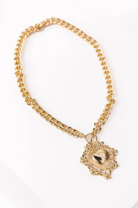 Heart Pendant Necklace sold by Pink Lily