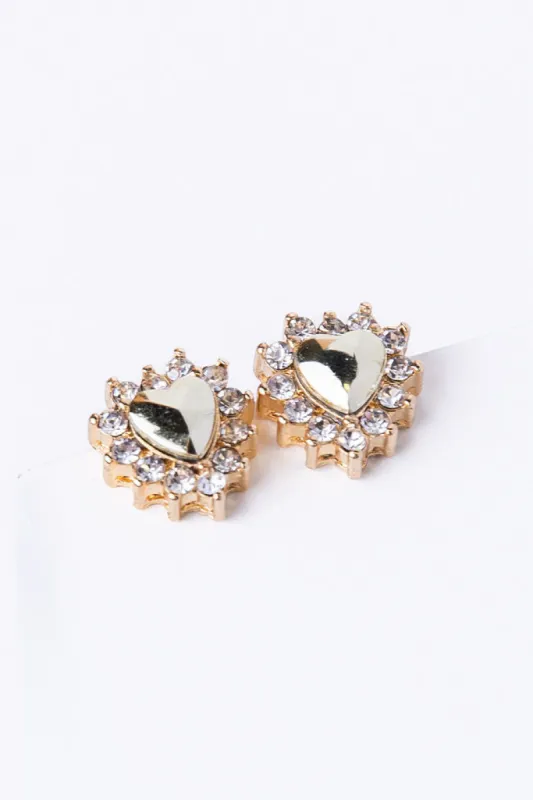 Heart Diamond Studs sold by Pink Lily