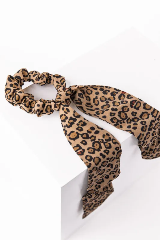Leopard Bow Scrunchie FINAL SALE sold by Pink Lily