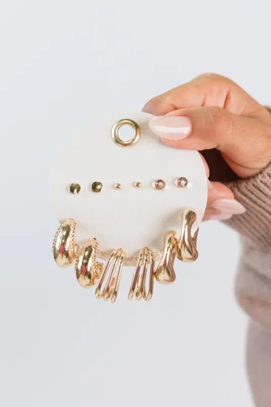 Hoop Earrings Set sold by Pink Lily