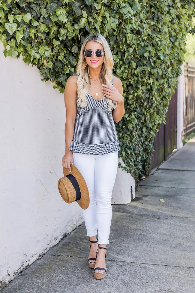 In Your Graces Black/White Gingham Tank FINAL SALE sold by Pink Lily product image thumbnail 4