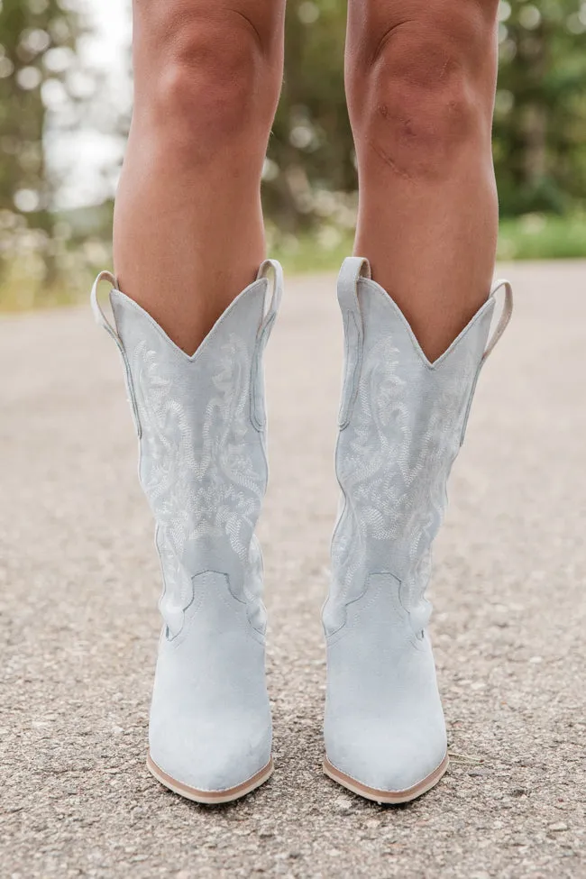 Merle Light Dusty Blue Western Boots FINAL SALE sold by Pink Lily product image thumbnail 3