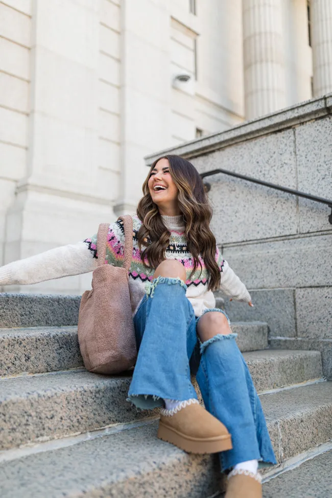 Winterthur Wonderland Beige Multi Fair Isle Sweater Amber Massey X Pink Lily sold by Pink Lily product image thumbnail 3