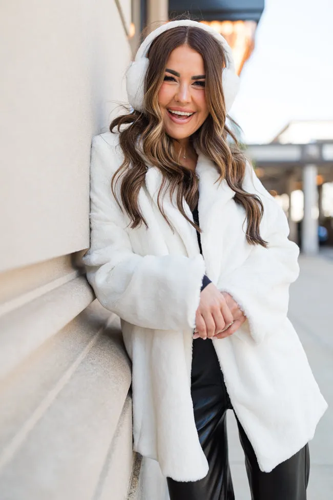 Wilmington Winters Ivory Fur Coat Amber Massey X Pink Lily sold by Pink Lily