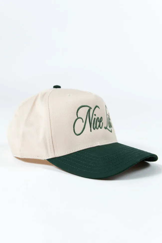 Nice List Dark Green and Khaki Trucker Hat sold by Pink Lily product image thumbnail 3