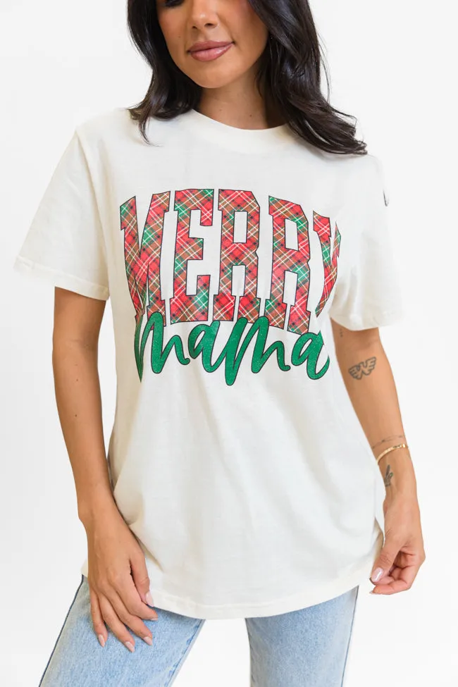 Merry Mama Cream Oversized Graphic Tee DOORBUSTER sold by Pink Lily product image thumbnail 2