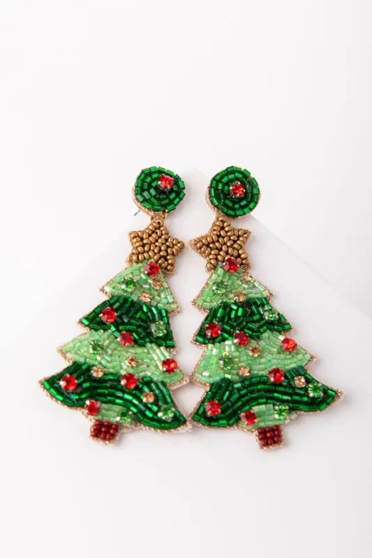 Christmas Tree Earrings sold by Pink Lily