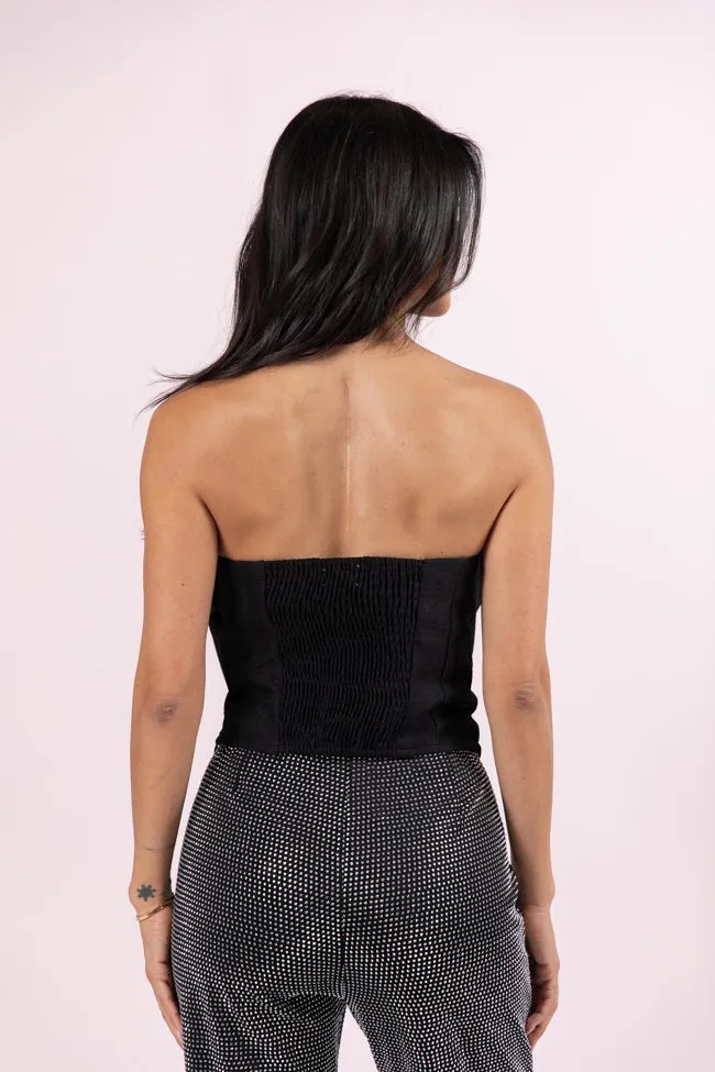 Glamorous Moments Black Strapless Bow Top FINAL SALE sold by Pink Lily product image thumbnail 5