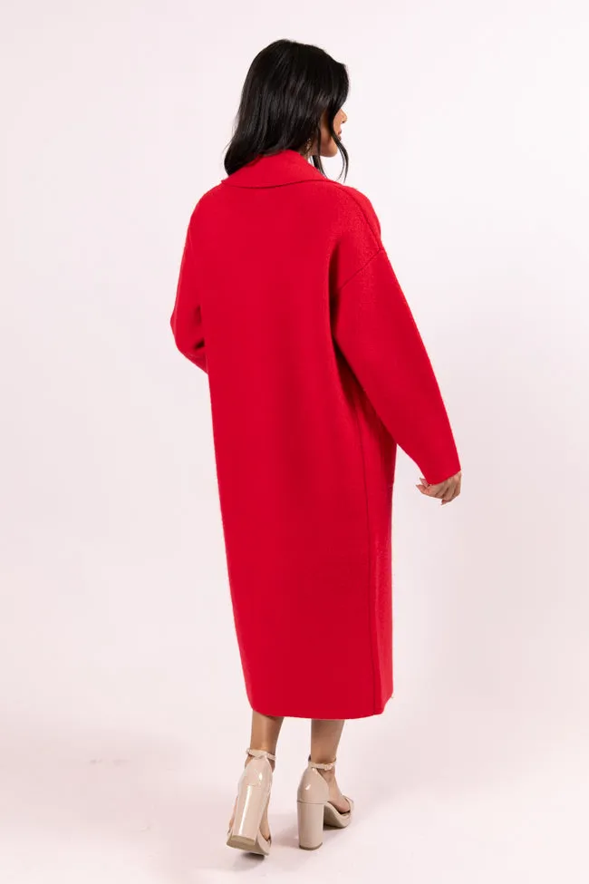 Go Where You Choose Red Long Cardigan FINAL SALE sold by Pink Lily product image thumbnail 5