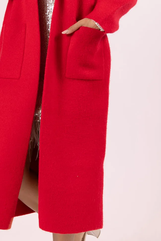 Go Where You Choose Red Long Cardigan FINAL SALE sold by Pink Lily product image thumbnail 3