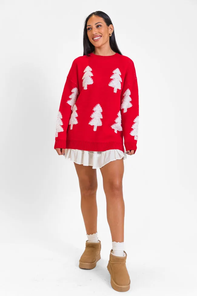 Under The Mistletoe Red Christmas Tree Sweater FINAL SALE sold by Pink Lily product image thumbnail 2