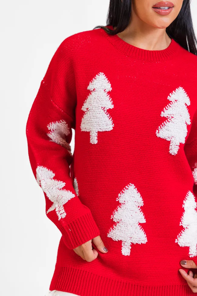 Under The Mistletoe Red Christmas Tree Sweater FINAL SALE sold by Pink Lily product image thumbnail 3