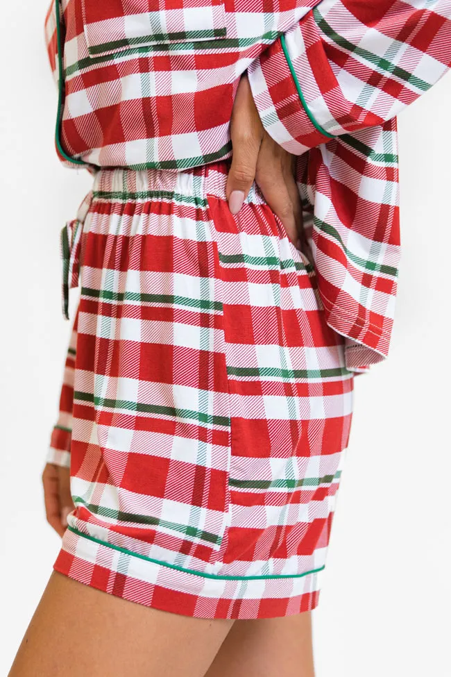 Under The Stars In Christmas Plaid Bamboo Pajama Shorts FINAL SALE sold by Pink Lily product image thumbnail 2