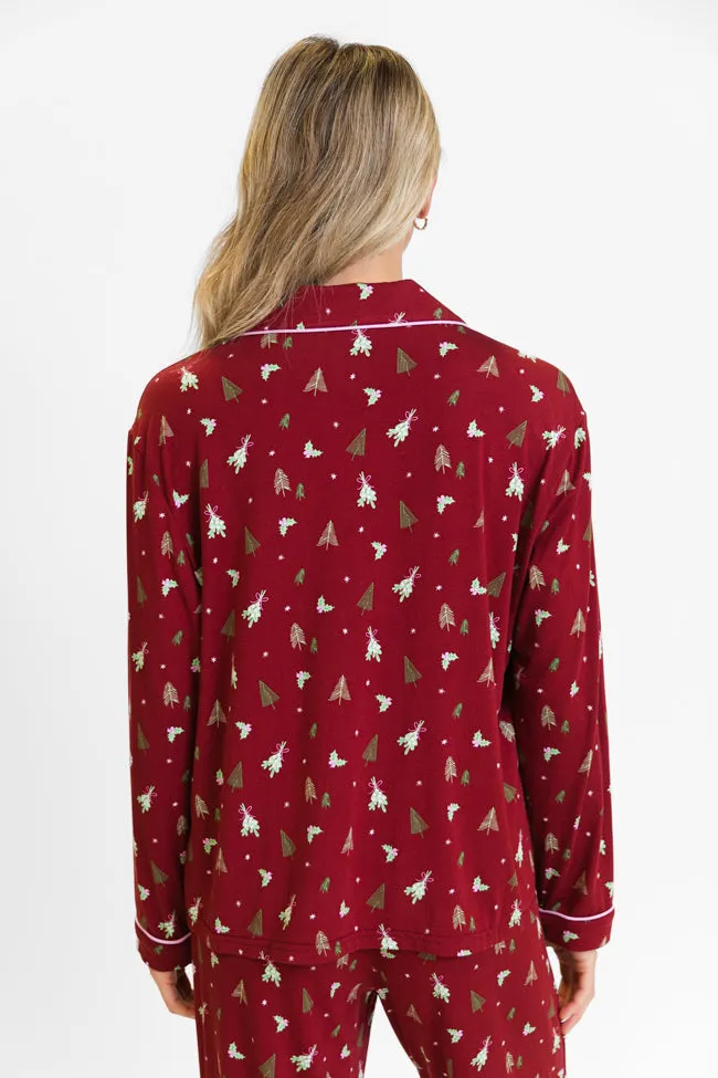 Under The Stars in Spruced Up Long Sleeve Bamboo Pajama Top FINAL SALE sold by Pink Lily product image thumbnail 5