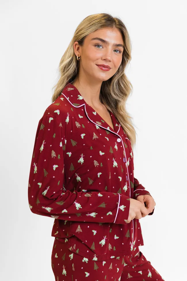 Under The Stars in Spruced Up Long Sleeve Bamboo Pajama Top FINAL SALE sold by Pink Lily product image thumbnail 4