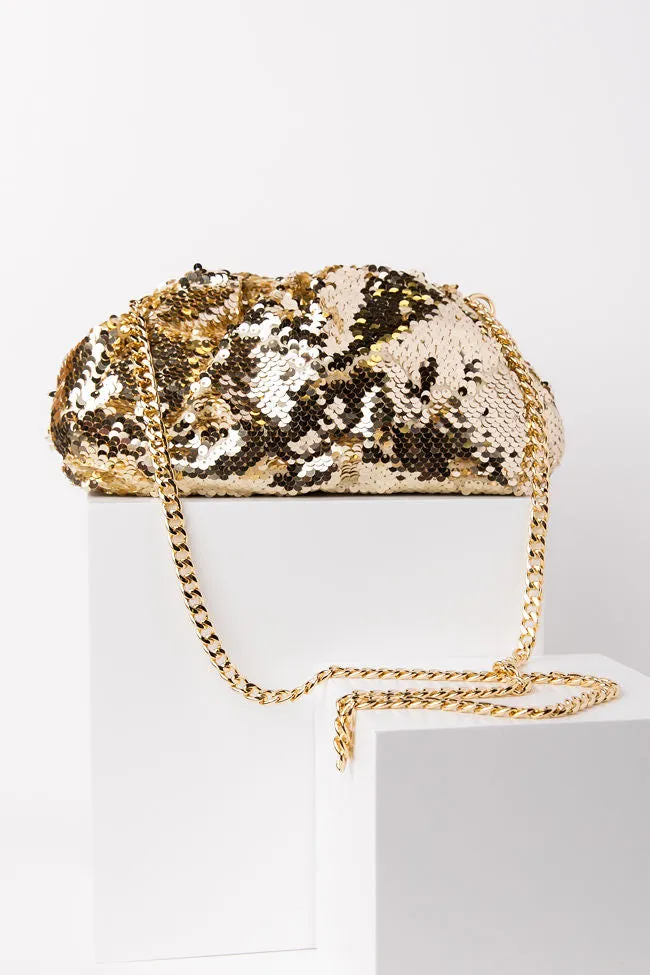 Gold Sequin Pouch Bag FINAL SALE sold by Pink Lily