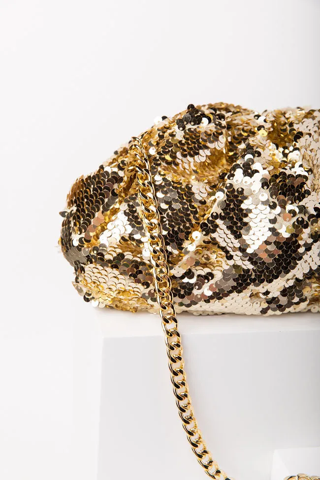 Gold Sequin Pouch Bag FINAL SALE sold by Pink Lily product image thumbnail 3