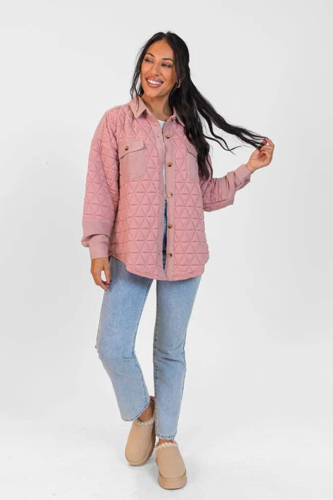 Off Season Blush Quilted Oversized Shacket sold by Pink Lily product image thumbnail 2