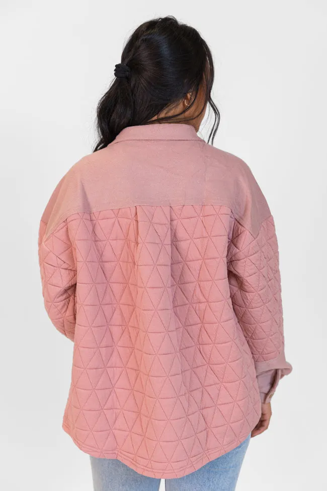 Off Season Blush Quilted Oversized Shacket sold by Pink Lily product image thumbnail 4