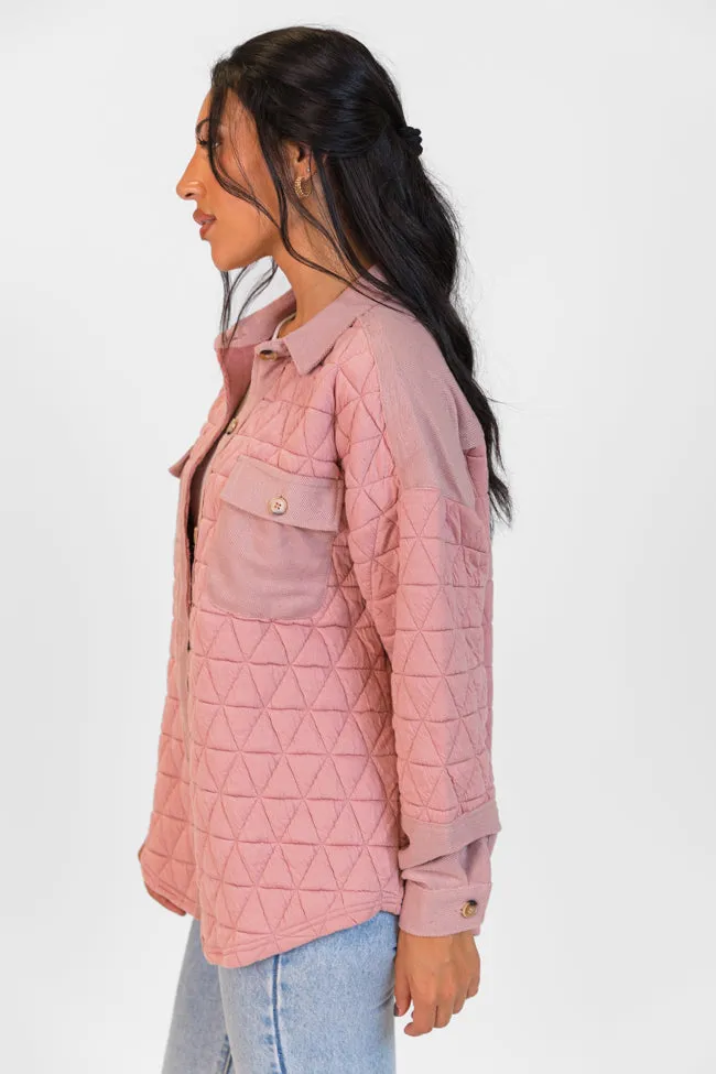 Off Season Blush Quilted Oversized Shacket sold by Pink Lily product image thumbnail 3