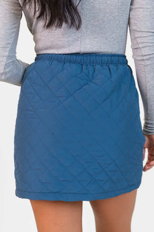 Colder Weather Blue Quilted Skort FINAL SALE sold by Pink Lily product image thumbnail 4