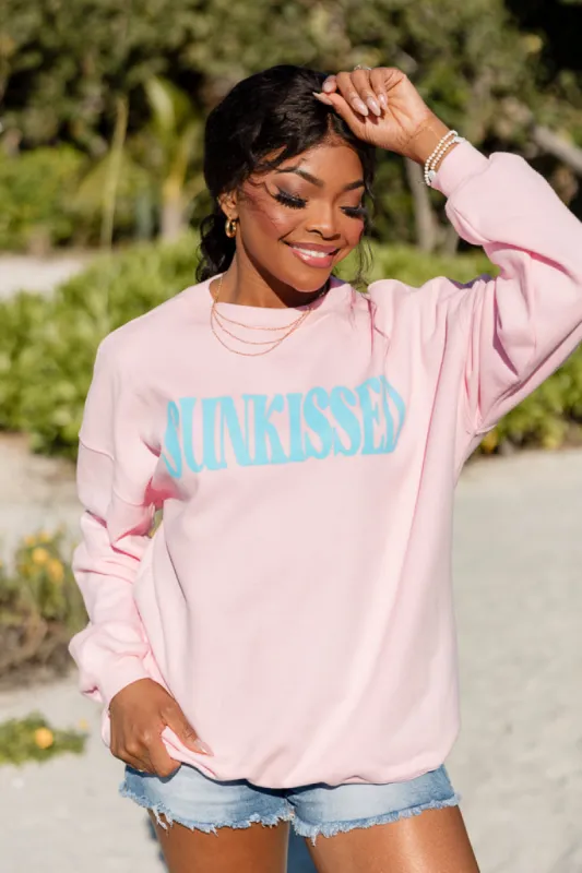 Sunkissed Light Pink Graphic Sweatshirt SALE sold by Pink Lily