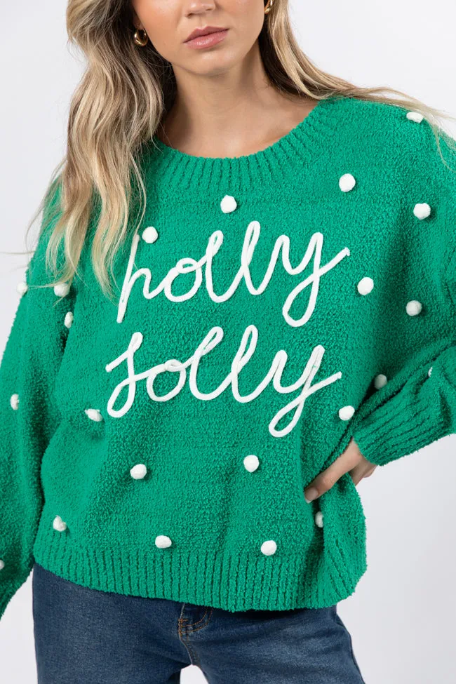 Holly Jolly Green Fuzzy Pom Sweater FINAL SALE sold by Pink Lily product image thumbnail 3