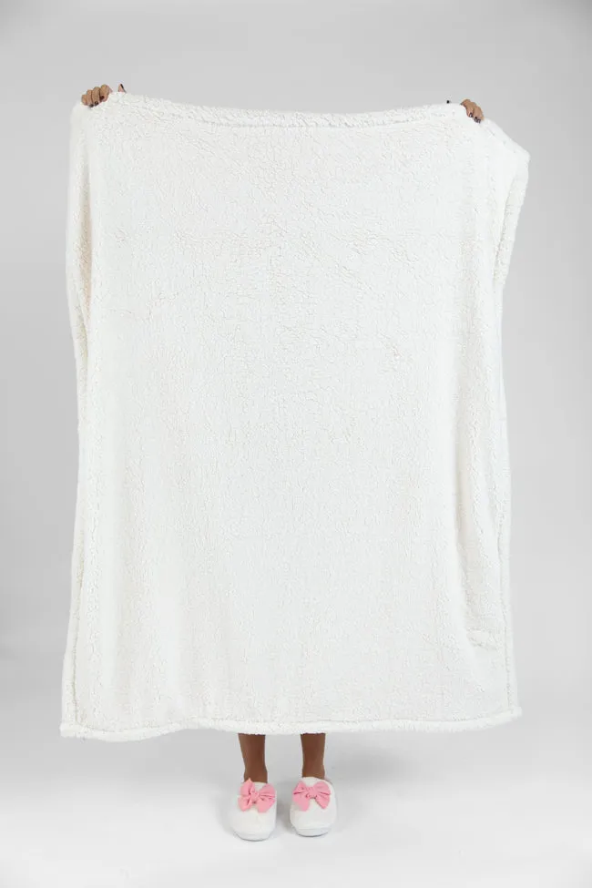 Cozy On Up Pink Luxe Fur Sherpa Lined Blanket DOORBUSTER sold by Pink Lily product image thumbnail 3